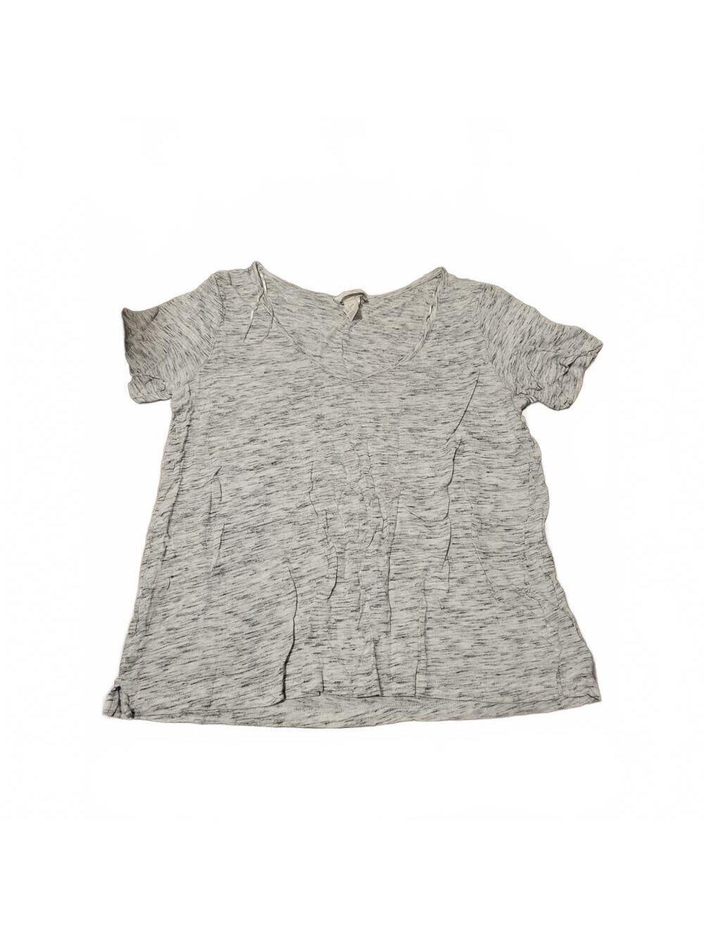 H&M Heather Gray Short Sleeve Basic T-shirt Tee Size M